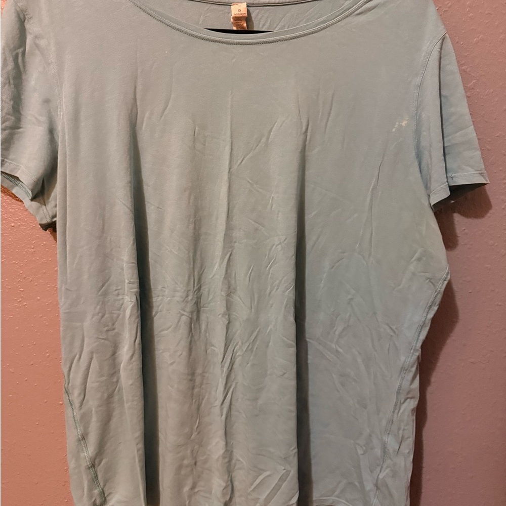 lululemon athletica Light Blue Short Sleeve Tee